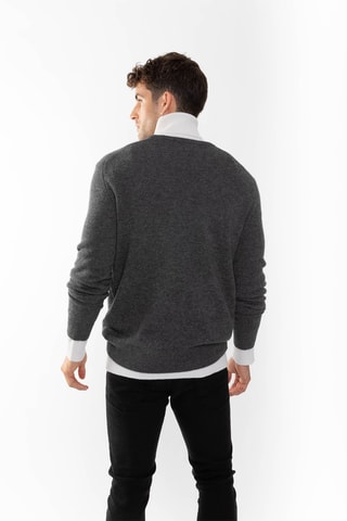 Pull Victo 100% cachemire, 4 fils - Col rond - Anthracite chiné