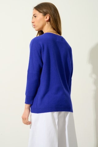 Pull Goléon 100% cachemire - Col rond - Indigo