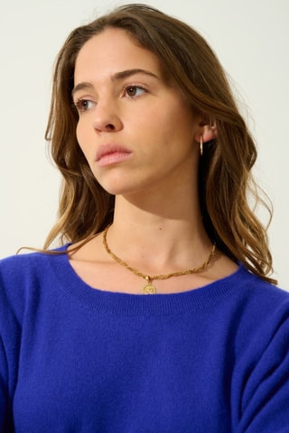 Pull Goléon 100% cachemire - Col rond - Indigo