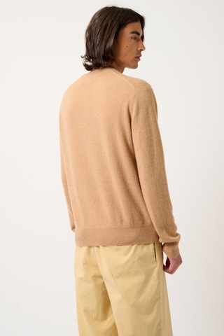 Pull Aiglière 100% cachemire - Col rond - Sahara