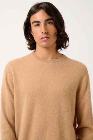 Pull Aiglière 100% cachemire - Col rond - Sahara