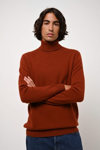 Pull Martin 100% cachemire, 4 fils - Col montant - Ecureuil, 340 g