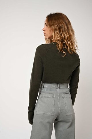 Pull Ecrin 100% cachemire - Col rond - Kaki