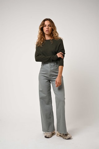 Pull Ecrin 100% cachemire - Col rond - Kaki