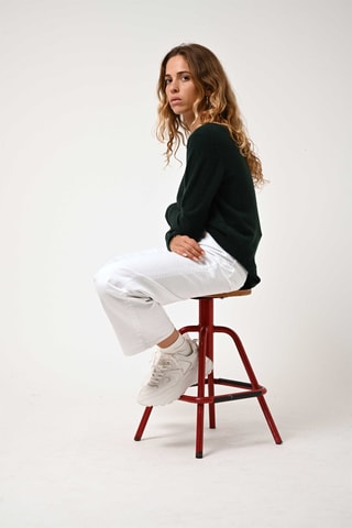 Pull Criou 100% cachemire - Encolure bateau - Cyprès