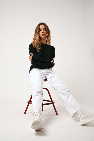 Pull Criou 100% cachemire - Encolure bateau - Cyprès