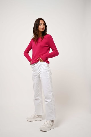 Pull Epéna 100% cachemire - Col rond - Fuchsia