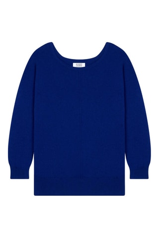 Pull Faraut 100% cachemire, 2 fils - Col rond - Bleu marine