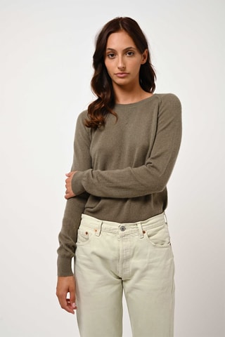 Pull Etret 100% cachemire - Col rond - Vert