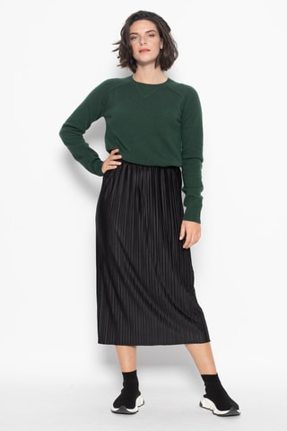 Pull Etret 100% cachemire, 2 fils - Col rond - Vert foncé