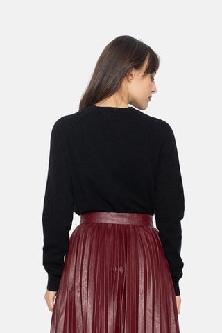 Pull Etret 100% cachemire, 2 fils - Col rond - Noir