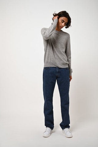 Pull Aiglière 100% cachemire, 2 fils - Col rond - Gris chiné