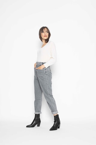 Pull Goléon 100% cachemire, 2 fils - Col bateau - Ivoire