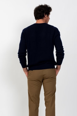 Pull Victor 100% cachemire, 4 fils - Col en V - Bleu marine, 268 g