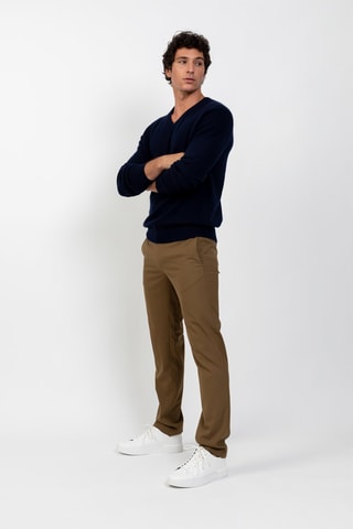 Pull Victor 100% cachemire, 4 fils - Col en V - Bleu marine, 268 g