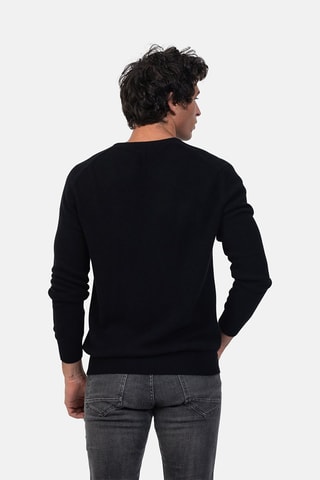 Pull Victor 100% cachemire, 4 fils - Col en V - Noir, 268 g