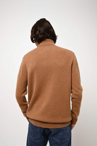 Pull Martin 100% cachemire, 4 fils - Col montant - Noisette, 340 g