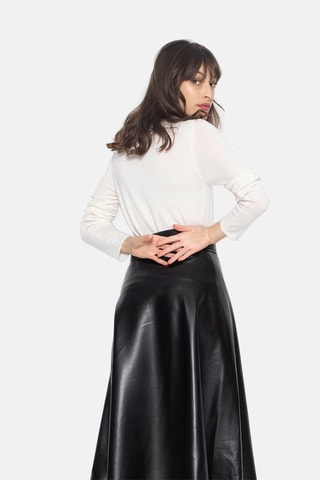 Pull Epéna 100% cachemire, 2 fils - Col rond - Blanc