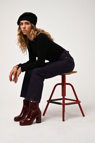 Pull Bella 100% cachemire, 2 fils - Col rond - Noir