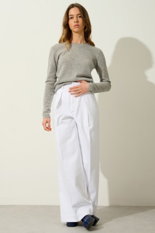 Pull Epéna 100% cachemire, 2 fils - Col rond - Nuage chiné