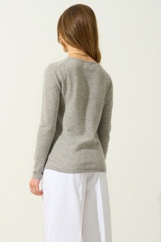 Pull Epéna 100% cachemire, 2 fils - Col rond - Nuage chiné