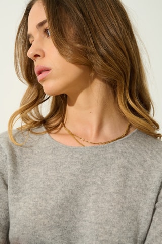 Pull Epéna 100% cachemire, 2 fils - Col rond - Nuage chiné