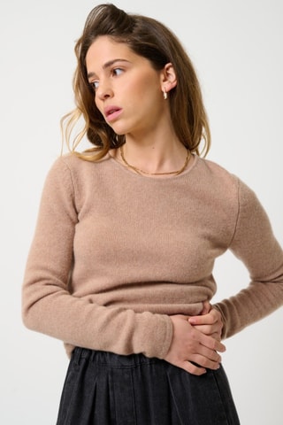 Pull Ivy 100% cachemire, 4 fils - Col rond - Camel