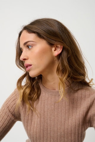 Pull Bella 100% cachemire, 2 fils - Col rond - Beige