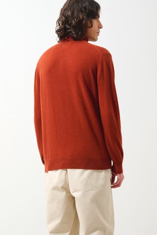 Pull Bange 100% cachemire, 2 fils - Col montant - Ecureuil