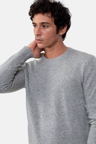 Pull Victo 100% cachemire, 4 fils - Col rond - Gris chiné