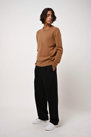 Pull Victo 100% cachemire, 4 fils - Col rond - Noisette, 268 g