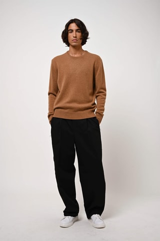 Pull Victo 100% cachemire, 4 fils - Col rond - Noisette, 268 g