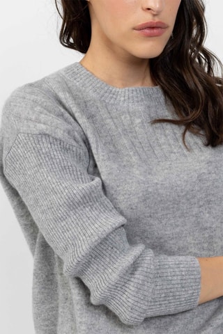 Pull Daria 100% cachemire, 2 fils - Col rond - Gris chiné