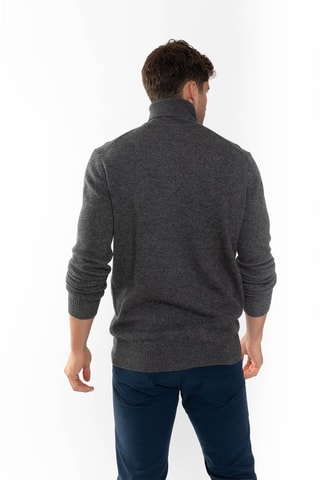 Pull Martin 100% cachemire, 4 fils - Col montant - Anthracite chiné