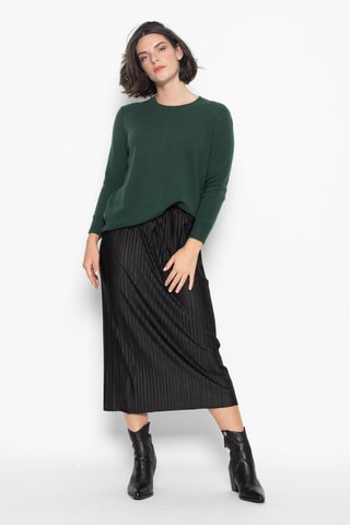 Pull Estaris 100% cachemire, 2 fils - Col rond - Vert foncé