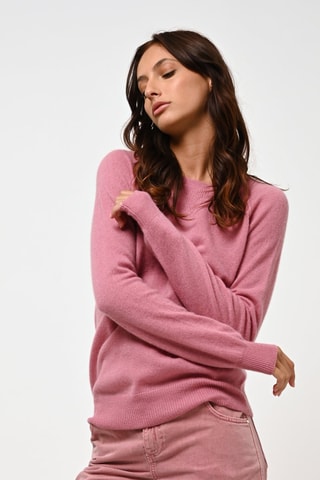 Pull Etret 100% cachemire - Col rond - Rose