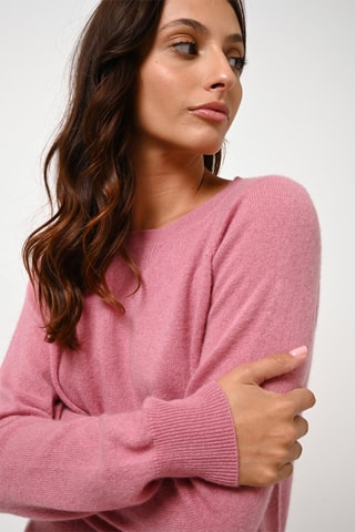 Pull Etret 100% cachemire - Col rond - Rose