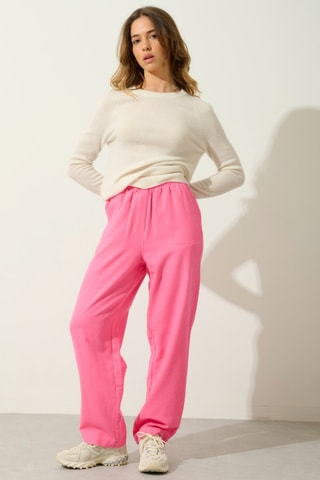 Pull Ecrin 100% cachemire, 2 fils - Col rond - Blanc