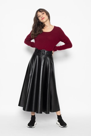 Pull Epéna 100% cachemire, 2 fils - Col rond - Bordeaux