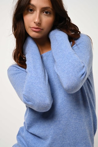 Pull Epéna 100% cachemire - Col rond - Bleu ciel