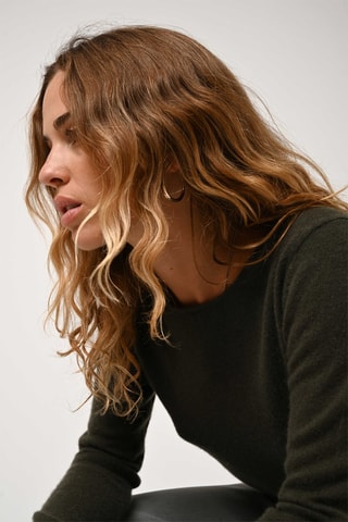 Pull Epéna 100% cachemire - Col rond - Kaki