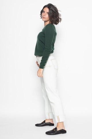 Pull Ecrin 100% cachemire, 2 fils - Col rond - Vert foncé