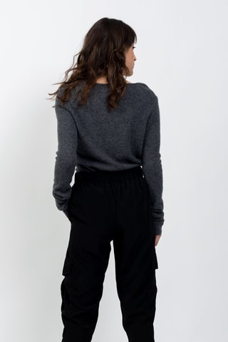 Pull Ivy 100% cachemire, 4 fils - Col rond - Anthracite chiné