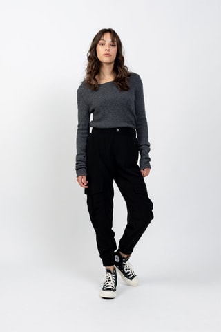 Pull Ivy 100% cachemire, 4 fils - Col rond - Anthracite chiné