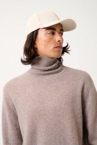 Pull Bange 100% cachemire, 2 fils - Col montant - Gris