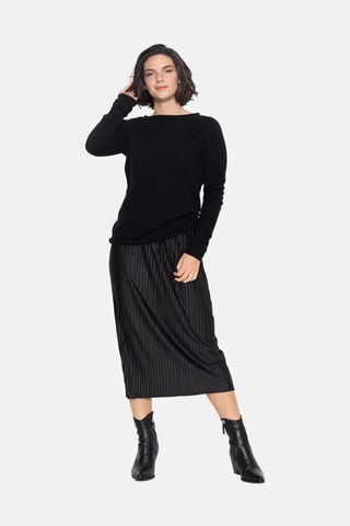 Pull Criou 100% cachemire, 2 fils - Encolure bateau - Noir