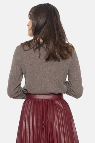 Pull Epéna 100% cachemire, 2 fils - Col rond - Taupe chiné