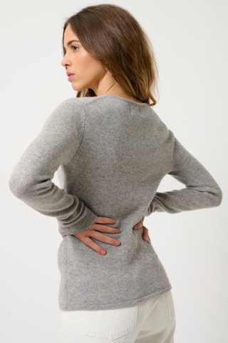 Pull Ivy 100% cachemire, 4 fils - Col rond - Nuage chiné