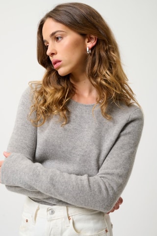 Pull Ivy 100% cachemire, 4 fils - Col rond - Nuage chiné