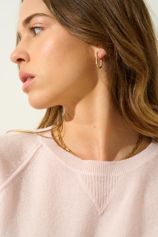 Pull Etret 100% cachemire, 2 fils - Col rond - Rose